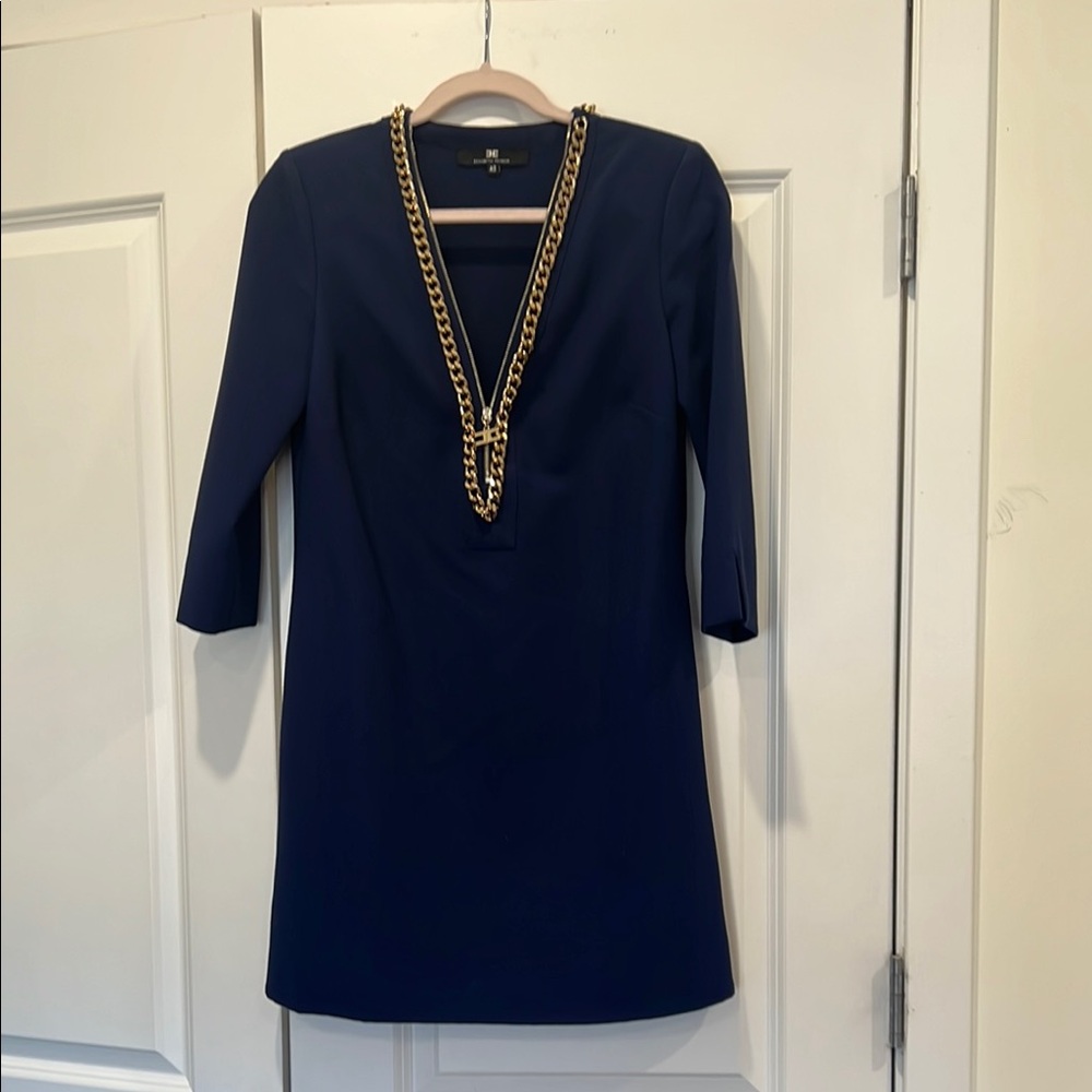 Elegant Navy Dress Elisabetta Franchi, size 2-4